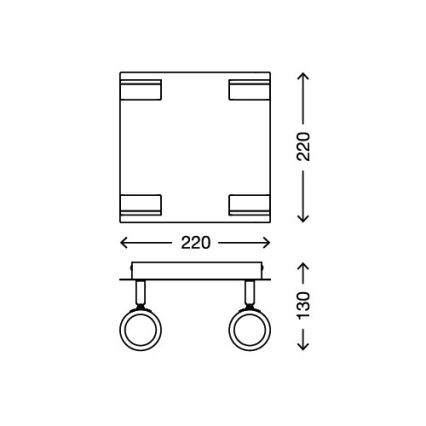 Briloner 2212-048 - Spot salle de bain SURF 4xLED/4,5W/230V