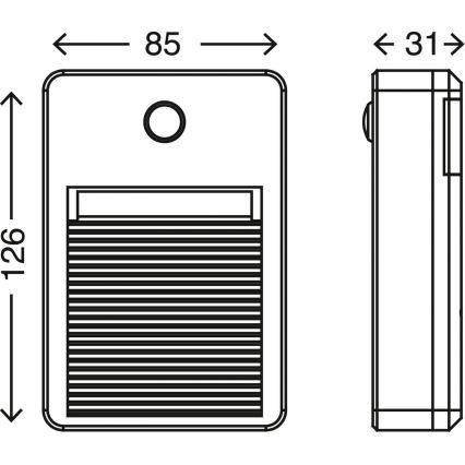 Briloner 2278-031 - Spot d'escalier extérieur avec détecteur 3xLED/0,06W/3xAAA IP54