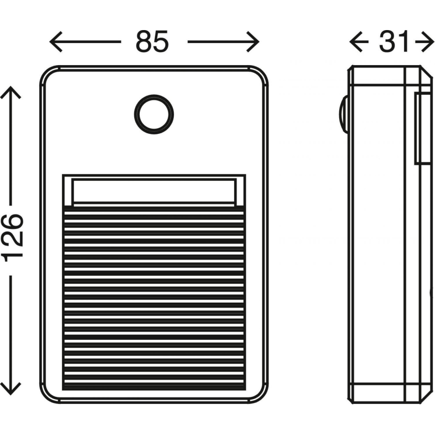 Briloner 2278-031 - Spot d'escalier extérieur avec détecteur 3xLED/0,06W/3xAAA IP54