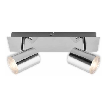 Briloner 2731-028 - Spot pour salle de bains BANYO 2xGU10/5W/230V IP44 chrome brillant