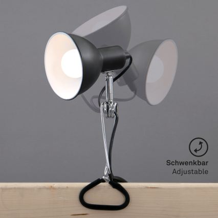 Briloner 2790-015 - Lampe à pince FIX 1xE14/8W/230V noir/chrome brillant