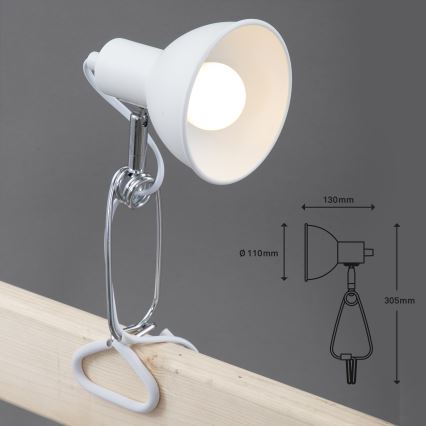 Briloner 2790-016 - Lampe à pince FIX 1xE14/8W/230V blanc