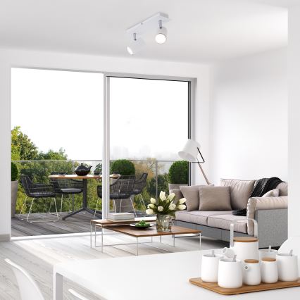 Briloner 2857-026 - Spot SPOT 2xGU10/40W/230V blanc
