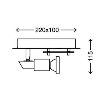 Briloner 2879-022 - Plafonnier LED COMBINATA 1xGU10/3W + LED/5W/230V