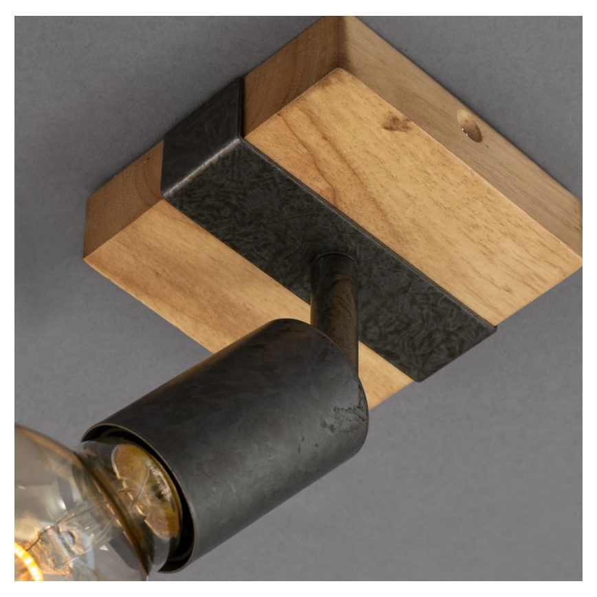 Briloner 2900-011 - Spot mural WOOD BASIC 1xE27/25W/230V