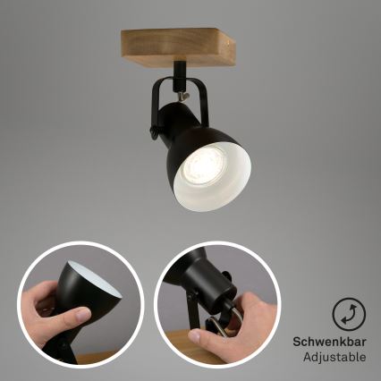 Briloner 2902-015 - Spot SPOT 1xGU10/35W/230V hévéa