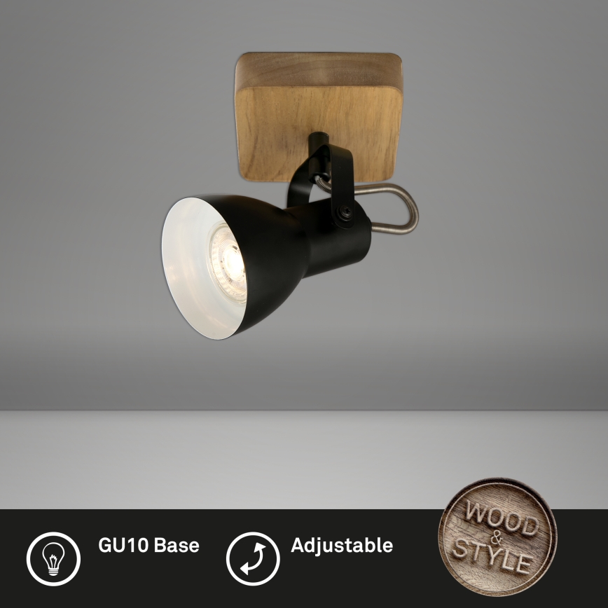 Briloner 2902-015 - Spot SPOT 1xGU10/35W/230V hévéa