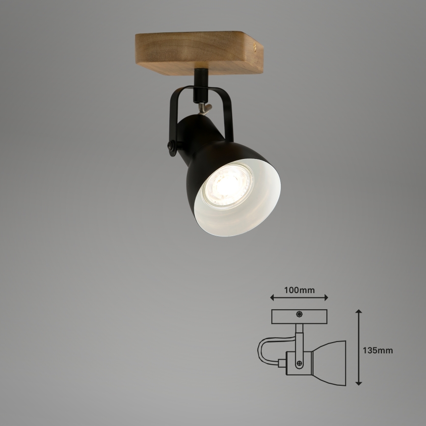 Briloner 2902-015 - Spot SPOT 1xGU10/35W/230V hévéa