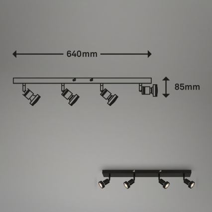 Briloner 2926-045 - Spot LED 4xGU10/4,9W/230V