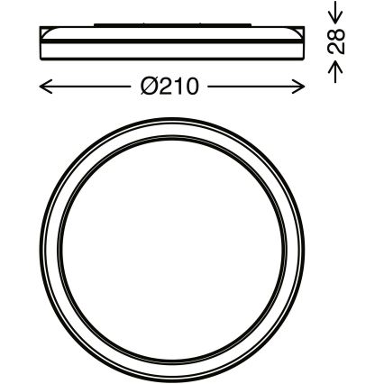 Briloner 3008-015 - plafonnier LED LED/8W/230V diamètre 21 cm noir IP44