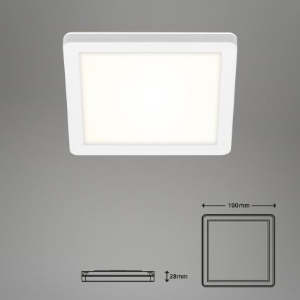 Briloner 3010-016 - plafonnier LED LED/8W/230V 19x19 cm blanc IP44