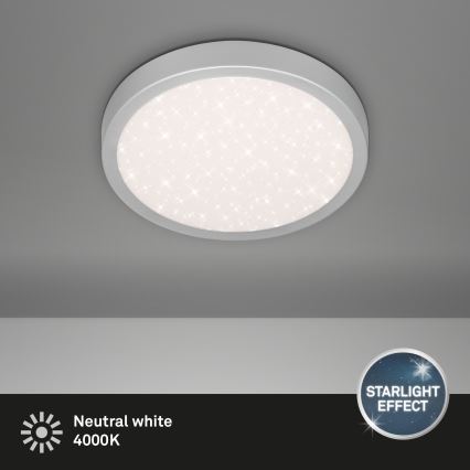 Briloner 3048-014 - Plafonnier LED RUNA LED/18W/230V argenté