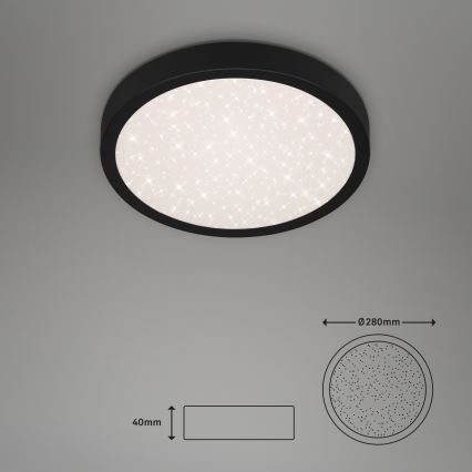 Briloner 3048-015 - Plafonnier LED RUNA LED/18W/230V noir