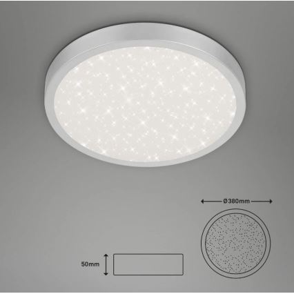 Briloner 3071-014 - Plafonnier RUNA LED/24W/230V argent