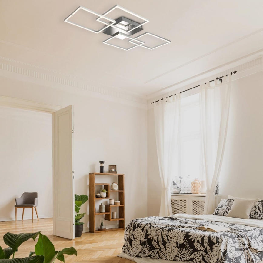 Briloner 3091-018 - Plafonnier à intensité variable FRAME LED/30W/230V chrome brillant