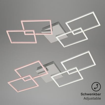 Briloner 3091-018 - Plafonnier à intensité variable FRAME LED/30W/230V chrome brillant