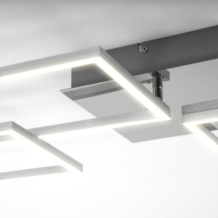 Briloner 3091-018 - Plafonnier à intensité variable FRAME LED/30W/230V chrome brillant