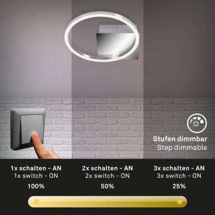 Briloner 3106-018 - Plafonnier à intensité variable FRAMES LED/7,5W/230V