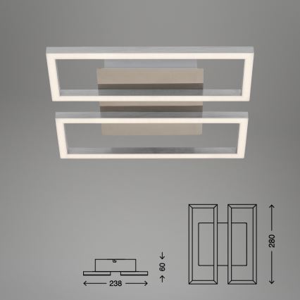 Briloner 3107-012 - Plafonnier à intensité variable FRAME 2xLED/7,25W/230V