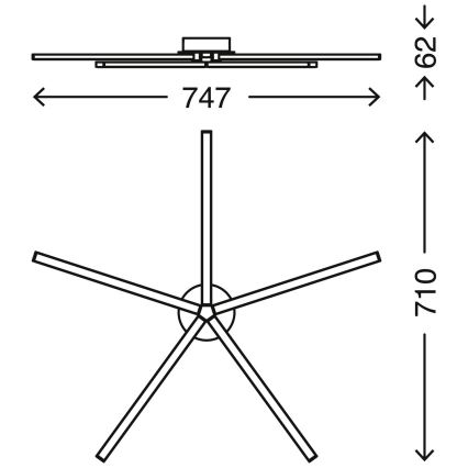 Briloner 3181-059 - Lustre monté en surface LED GO 5xLED/4,8W/230V