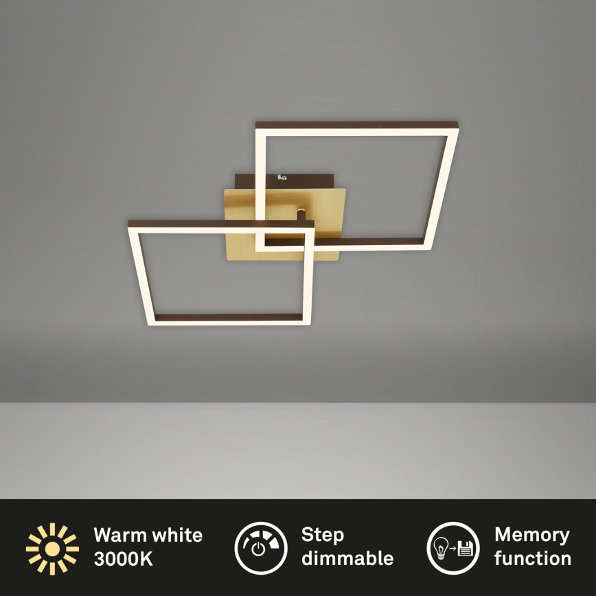 Briloner 3210-017 - Plafonnier à intensité variable LED FRAME 2xLED/11W/230V doré