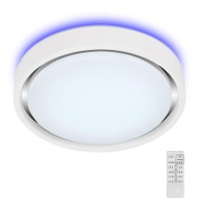 Briloner 3227-016 - Luminaire LED RGB à intensité variable avec détecteur TALENA LED/24W/230V blanc + télécommande