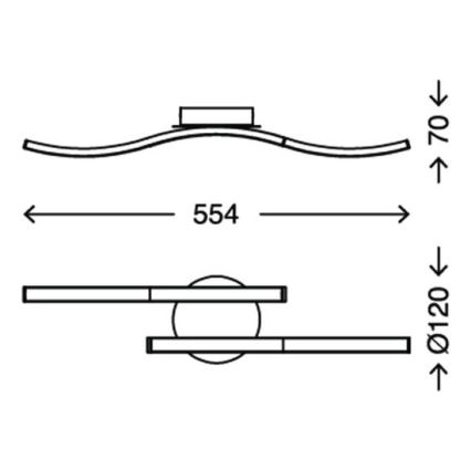 Briloner 3258-029 - Plafonnier GO 2xLED/6W/230V