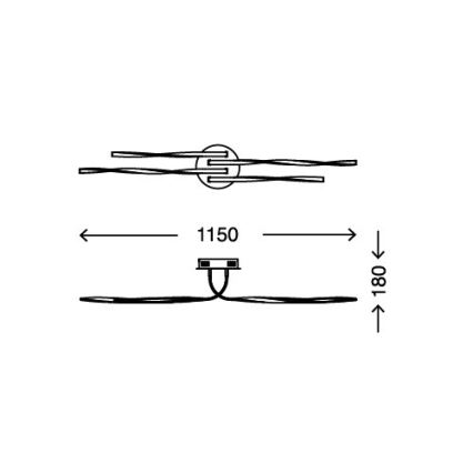 Briloner 3340-042 - Plafonnier LED à intensité modulable TWIN 4xLED/7,5W/230V