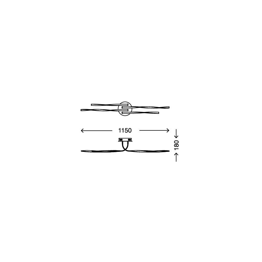 Briloner 3340-042 - Plafonnier LED à intensité modulable TWIN 4xLED/7,5W/230V