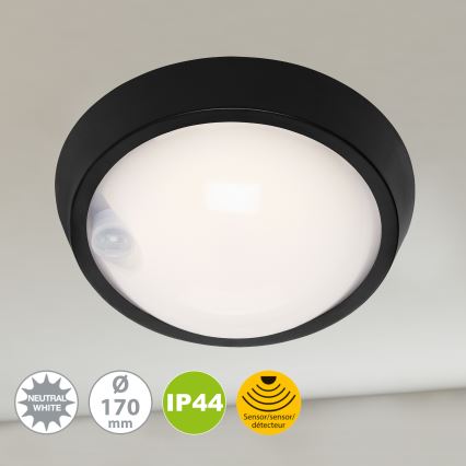Briloner 3352-015 - Lampe d'extérieur avec détecteur HELSINKI LED/12W/230V IP44