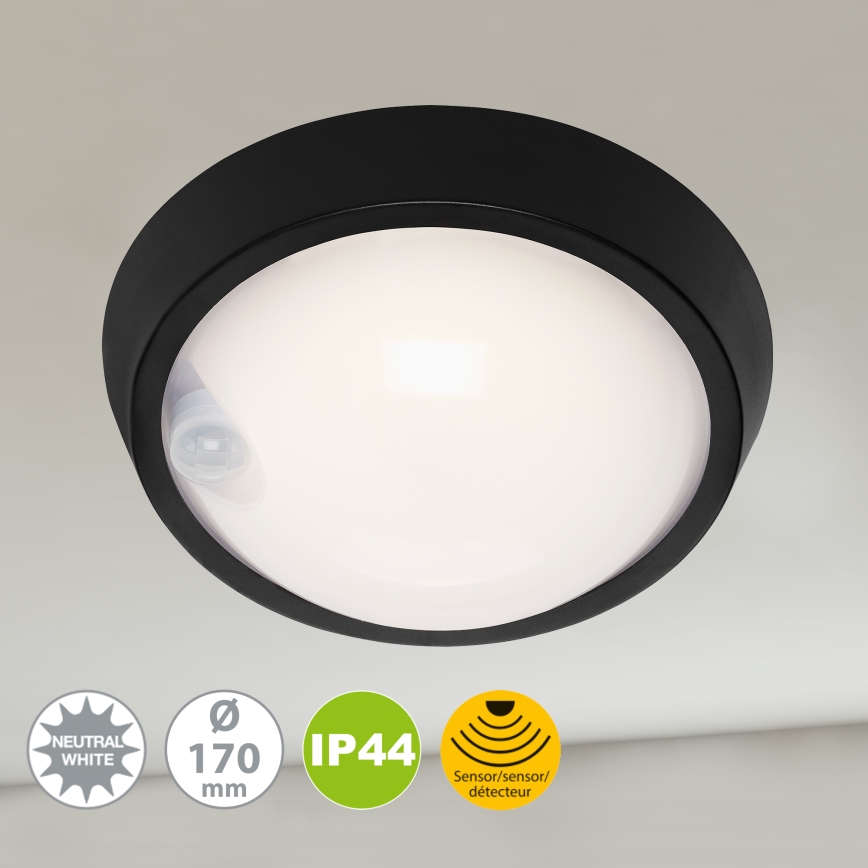 Briloner 3352-015 - Lampe d'extérieur avec détecteur HELSINKI LED/12W/230V IP44