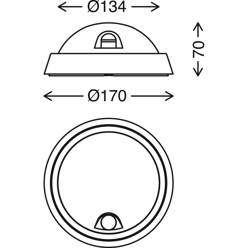 Briloner 3352-015 - Lampe d'extérieur avec détecteur HELSINKI LED/12W/230V IP44