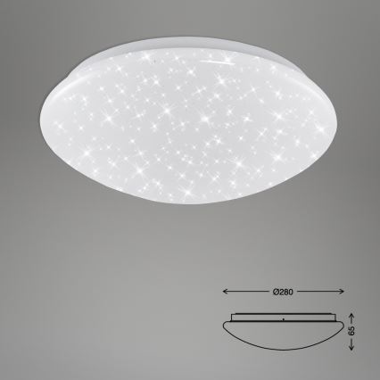 Briloner 3360-016 - Plafonnier salle de bain STARRY SKY LED/12W/230V IP44