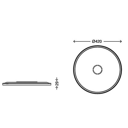 Briloner 3392-015 - Plafonnier FREE LED/22W/230V d. 42 cm