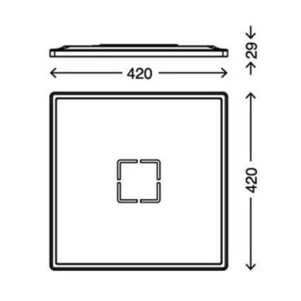 Briloner 3393-015 - Plafonnier FREE LED/22W/230V 42x42 cm