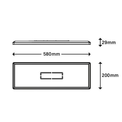 Briloner 3394-015 - Plafonnier FREE LED/22W/230V 58x20 cm