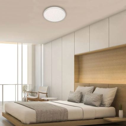 Briloner 3412-016 - Plafonnier LED dimmable STAR SKY LED/24W/230V 3000/4000/6000K Ø 39 cm + télécommande