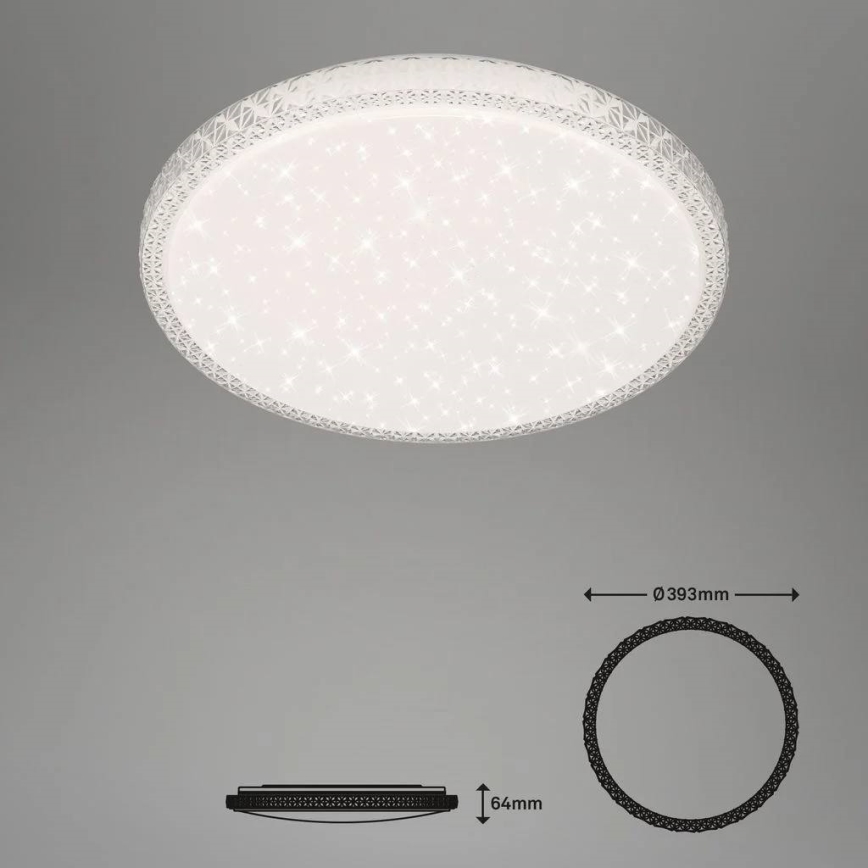 Briloner 3412-016 - Plafonnier LED dimmable STAR SKY LED/24W/230V 3000/4000/6000K Ø 39 cm + télécommande