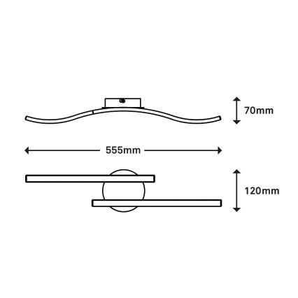 Briloner 3449-015 -Lustre monté en surface GO 2xLED/6W/230V