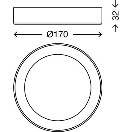 Briloner 3462-415 - plafonnier LED FIRE LED/12W/230V diamètre 17 cm