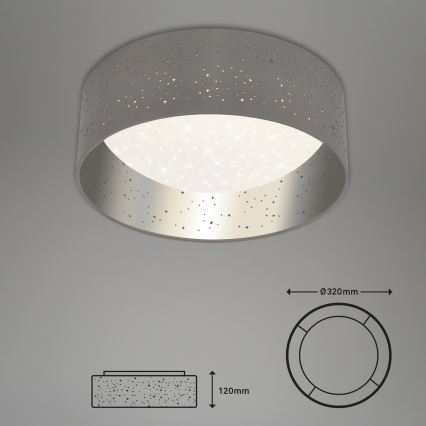 Briloner 3482014 - Plafonnier MAILA STARRY LED/12W/230V gris/argent