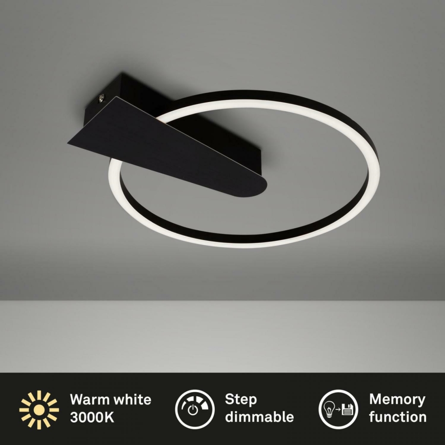Briloner 3542-015 - Plafonnier à intensité variable NICO LED/12W/230V noir