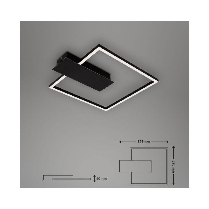 Briloner 3544-015 - Plafonnier à intensité variable NICO LED/12W/230V noir
