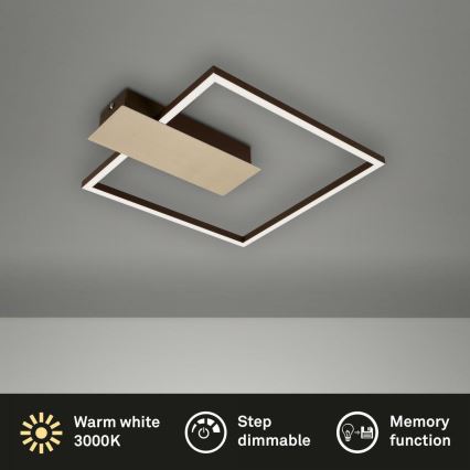 Briloner 3544-017 - Plafonnier à intensité variable NICO LED/12W/230V doré