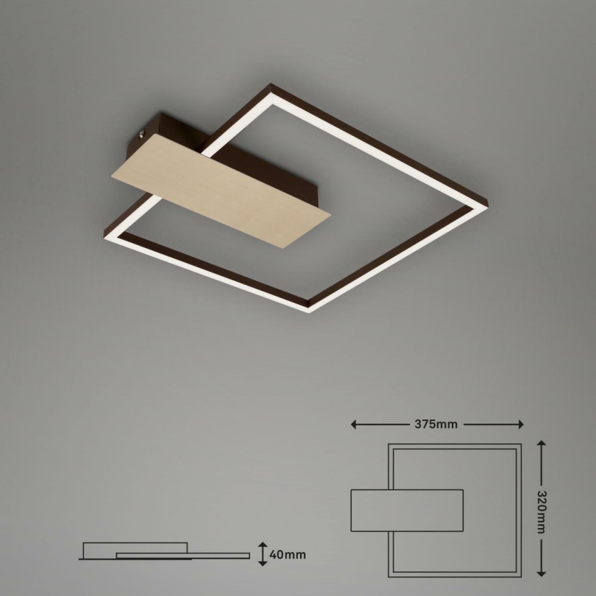 Briloner 3544-017 - Plafonnier à intensité variable NICO LED/12W/230V doré