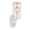 Briloner 3628-016 - Applique murale extérieure avec détecteur KAIRO 1xE27/12W/230V IP44 blanc