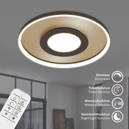 Briloner 3640017 - Plafonnier à intensité variable FRAME LED/25W/230V 2700-6500K + télécommande