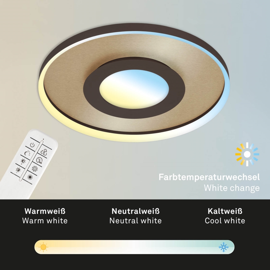 Briloner 3640017 - Plafonnier à intensité variable FRAME LED/25W/230V 2700-6500K + télécommande