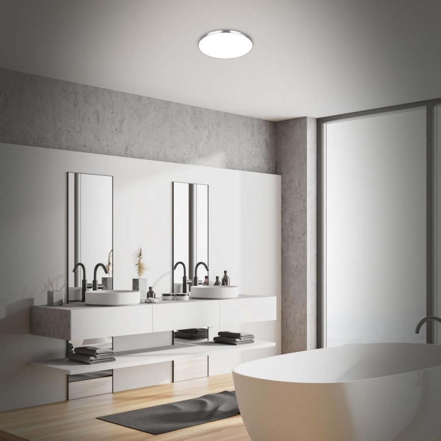 Briloner 3679-018 - Plafonnier RGB à intensité variable salle de bain MAGA LED/18,5W/230V 3000-6500K d. 35,5 cm + télécommande