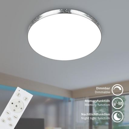 Briloner 3679-018 - Plafonnier RGB à intensité variable salle de bain MAGA LED/18,5W/230V 3000-6500K d. 35,5 cm + télécommande